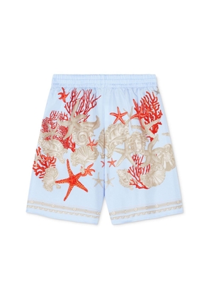 Young Versace Kids Barocco Sea Silk Shorts