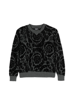 Young Versace Barocco- Jacquard Cotton Blend Jumper