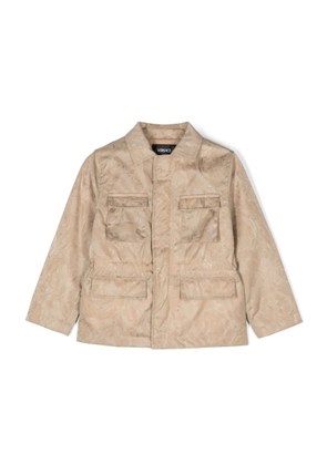 Young Versace Kids Barocco-Jacquard Classic Collar Jacket