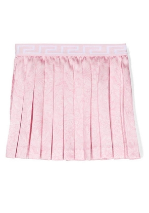Young Versace Girls Pleated Barocco Skirt