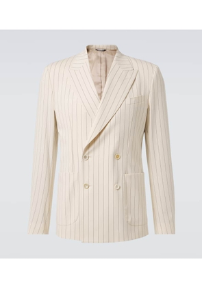 Dolce&Gabbana Striped cotton-blend blazer