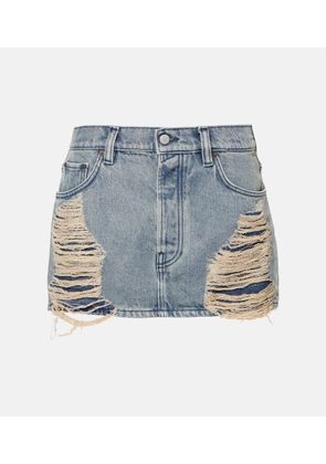 Acne Studios Macaria distressed denim miniskirt