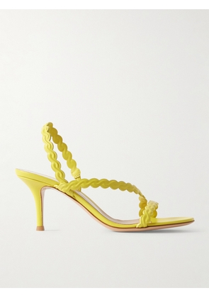 Gianvito Rossi - 80 Leather Slingback Sandals - Yellow - IT36,IT36.5,IT37,IT37.5,IT38,IT38.5,IT39,IT39.5,IT40,IT40.5,IT41,IT42