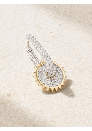 FoundRae - 18-karat White And Yellow Gold Diamond Single Earring - Silver - One size