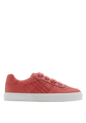 Burberry Boys Noah Check Leather Low-Top Sneakers