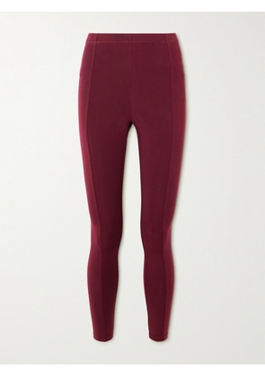 Another Tomorrow - Stretch-lenzing™ Lyocell Leggings - Burgundy - x small,small,medium,large,x large