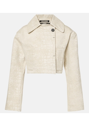 Jacquemus Marino De-NÃ®mes croc-effect denim jacket