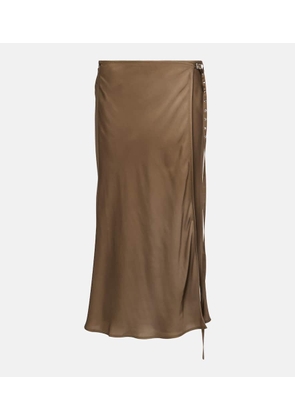 Acne Studios Satin wrap skirt