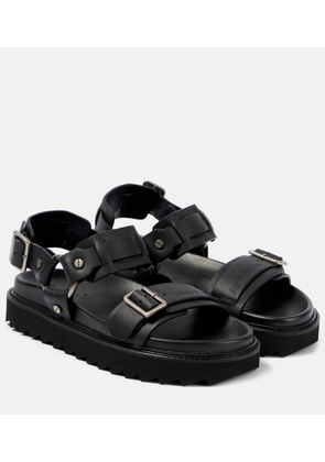 Acne Studios Debossed leather platform sandals