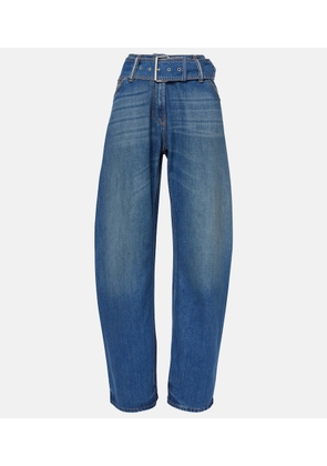Acne Studios Belted low-rise wide-leg jeans