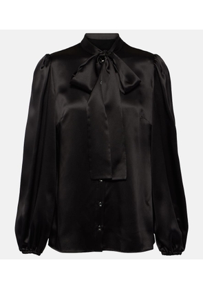 Dolce&Gabbana Bow-detail silk satin blouse