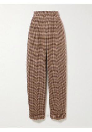 Polo Ralph Lauren - Pleated Houndstooth Tweed Tapered Pants - Brown - US0,US2,US4,US6,US8,US10,US12,US14