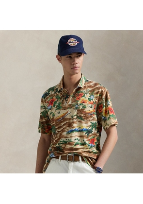 Classic Fit Tropical Linen-Cotton Polo