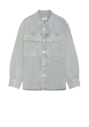 AGOLDE Axel Shirt in Tonic - Grey. Size S (also in ).