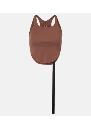 Rick Owens Cropped cotton jersey tank top