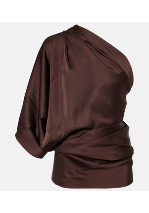 Rick Owens Hollywood charmeuse asymmetric top