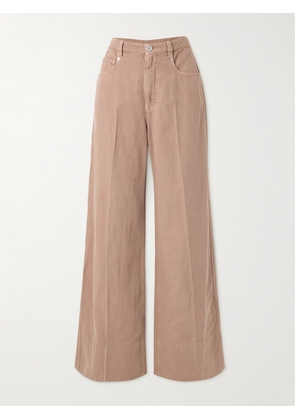 Brunello Cucinelli - Mid-rise Wide-leg Jeans - Brown - IT36,IT38,IT40,IT42,IT44,IT46,IT48,IT50