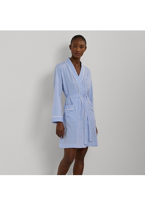 Striped Cotton Jersey Robe