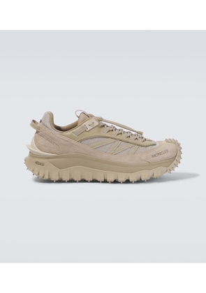 Moncler Trailgrip leather and suede sneakers