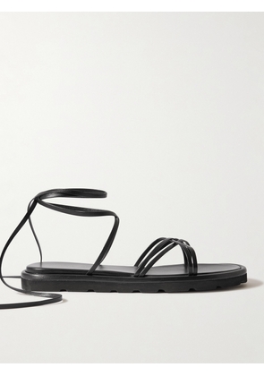 Gianvito Rossi - Jane Knotted Leather Sandals - Black - IT36,IT36.5,IT37,IT37.5,IT38,IT38.5,IT39,IT39.5,IT40,IT40.5,IT41,IT41.5,IT42