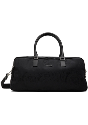 Versace Black Nylon Barocco Duffle Bag