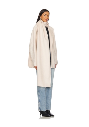 EAVES Osher Wool Coat in Ivory. Size L. Also in M, S, XL.