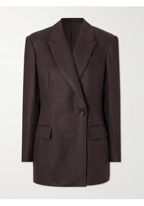 Brunello Cucinelli - Double-breasted Linen Blazer - Brown - IT38,IT40,IT42,IT44,IT46,IT48