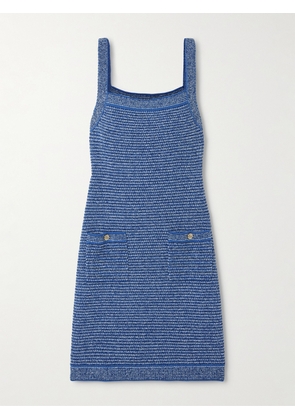 Gucci - Striped Cotton-blend Bouclé Mini Dress - Blue - XS,S,M,L,XL,XXL