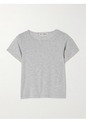 ÉTERNE - Baby Tee Cropped Cotton And Modal-blend Jersey T-shirt - Gray - x small,small,medium,large,x large