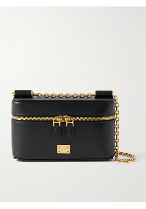 Dolce & Gabbana - Sicily Medium Leather Shoulder Bag - Black - One size