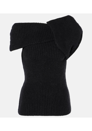 Rick Owens Porterville asymmetric wool-blend top