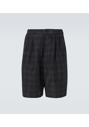 Comme des GarÃ§ons Homme Checked linen-blend shorts