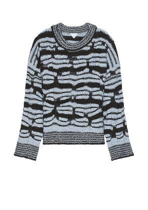 Bottega Veneta Distorted Stripes Sweater in Admiral & Fondant - Blue. Size M (also in ).