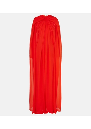 Givenchy Caped embellished silk gown