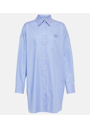 Prada Logo oversized cotton shirt