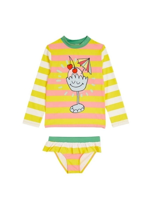 Stella McCartney Striped Summer Cocktail 2-Piece Swimsuit