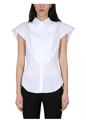 Alexander McQueen Short-sleeved Cotton Shirt