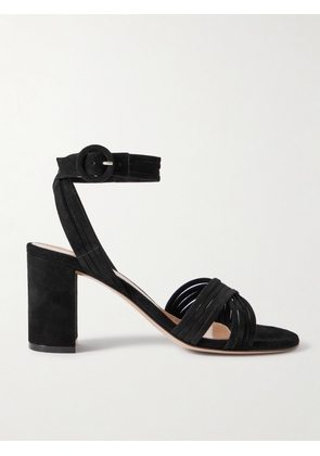 Gianvito Rossi - Lianne 85 Suede Sandals - Black - IT36,IT36.5,IT37,IT37.5,IT38,IT38.5,IT39,IT39.5,IT40,IT40.5,IT41,IT41.5,IT42