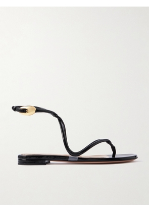 Gianvito Rossi - Jungle Mamba Patent-leather Sandals - Black - IT36,IT36.5,IT37,IT37.5,IT38,IT38.5,IT39,IT39.5,IT40,IT40.5,IT41,IT41.5,IT42