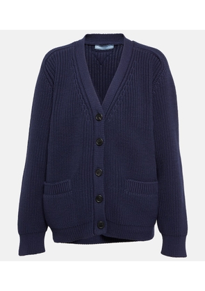 Prada Oversized cotton-blend knit cardigan