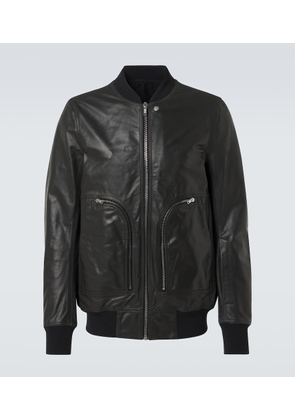 Rick Owens Bauhaus Flight leather bomber jacket
