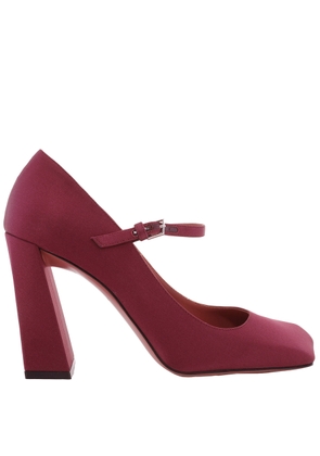 Amina Muaddi Charlotte Satin Mary Jane Pumps