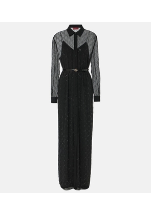Gucci GG Crystal silk maxi dress