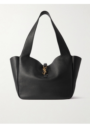 SAINT LAURENT - Le 5 À 7 Bea Textured-leather Tote - Black - One size