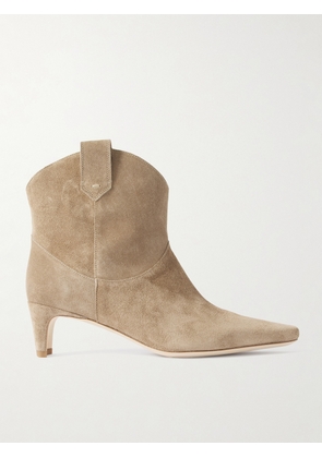 STAUD - Western Wally Suede Ankle Boots - Neutrals - IT35,IT36,IT36.5,IT37,IT37.5,IT38,IT38.5,IT39,IT39.5,IT40,IT40.5,IT41,IT42