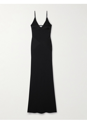 Veronica Beard - Francis Crepe And Satin Maxi Dress - Black - US0,US2,US4,US6,US8,US10,US12,US14