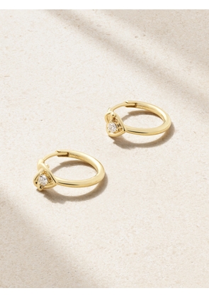 STONE AND STRAND - Tie The Knot 9-karat Gold Diamond Hoop Earrings - One size