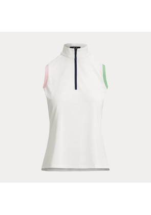 Slim Fit Sleeveless Quarter-Zip Polo