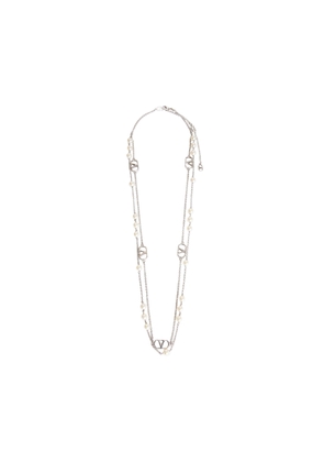 Vlogo Signature Necklace with Swarovski Pearls