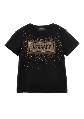 Young Versace Girls 90S Vintage Crystal Logo T-Shirt